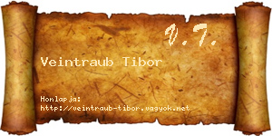 Veintraub Tibor névjegykártya